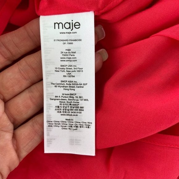 Beautifully braided detail Maje dress in Red Size 3 (Maje) EUC - Picture 7 of 15